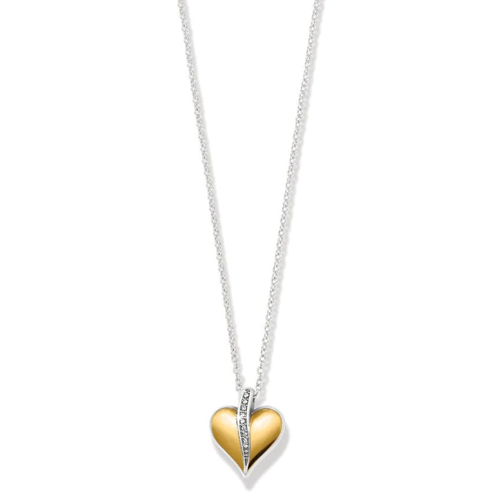 Precious Heart Two Tone Petite Necklace