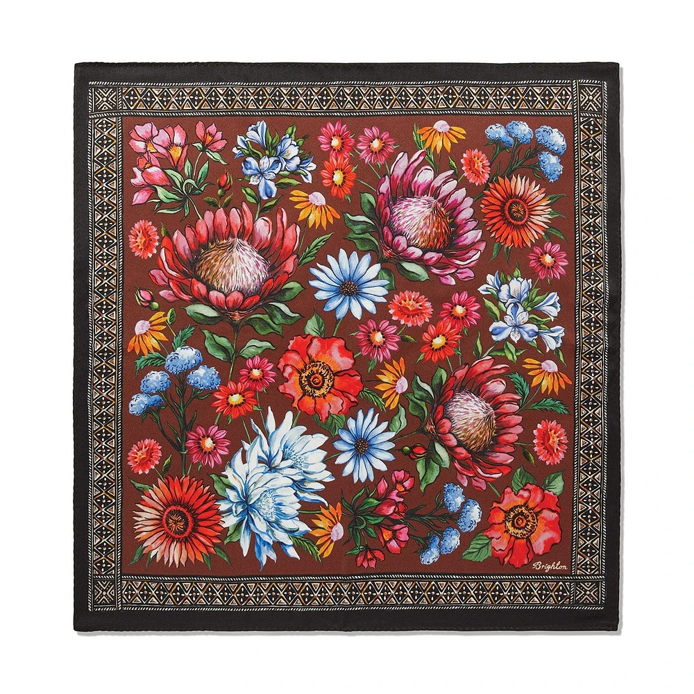 Red Floral Print Scarf