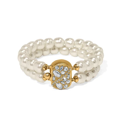 Trust Your Journey Double Pearl Stretch Bracelet