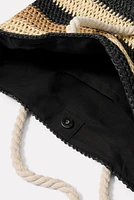 Salerno Stripe Raffia Tote