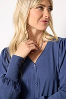 Puff Sleeve Button Down