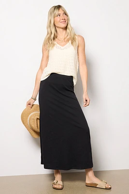 Delavine Textured Midi Skirt
