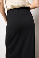 Delavine Textured Midi Skirt