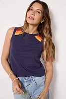 Ayla Stripe Raglan Tank