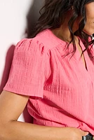 Shelby Textured Split Neck Top