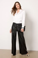 Goldie Coated Wide Leg