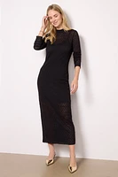 Mock Neck Lace Dress