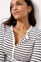 The Knit Stripe Henley