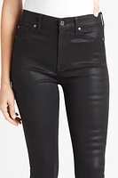 Coated High Waist Ankle Skinny
