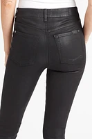 Coated High Waist Ankle Skinny