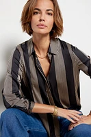 Rylee Stripe Satin Shirt