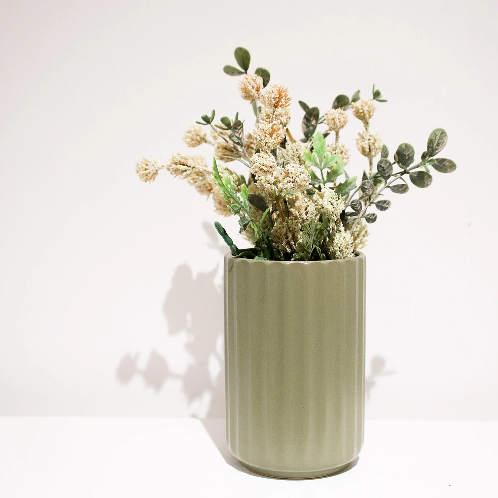 Beam Textured Vase - Green