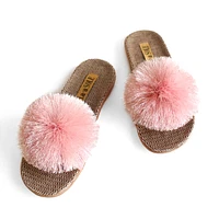 Pompon sandals - Pink