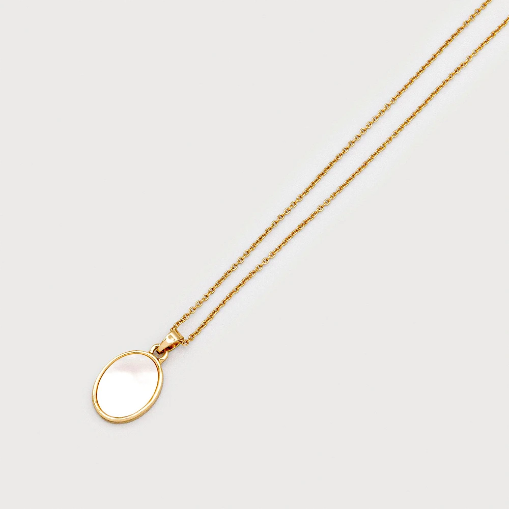 Collier pendant nacré - Or