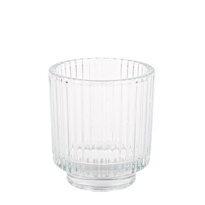 Porte-lampion en verre - Strié