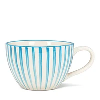 Tasse café au lait - Lignes bleues