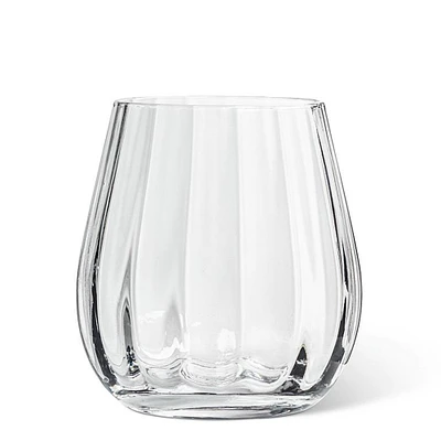 Vase boule strié
