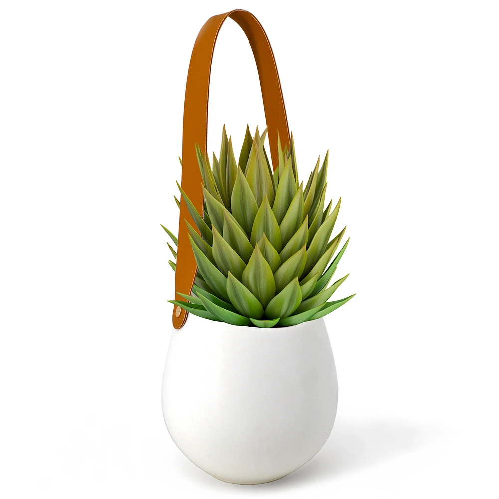 Jardinière murale avec sangle - Blanc