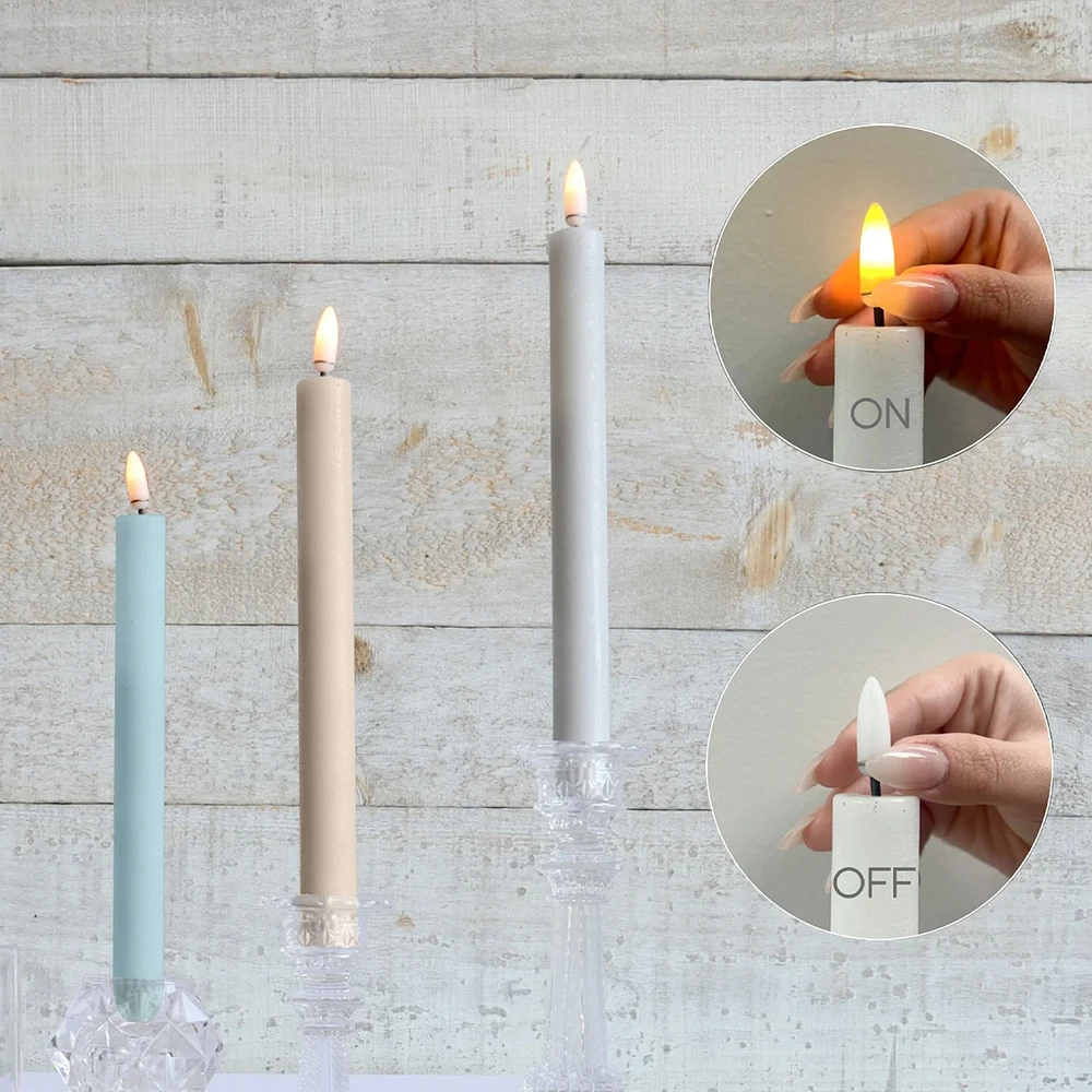 One touch candle set (2) - Blue