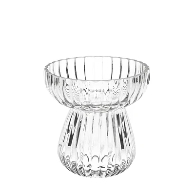 Vase en verre champignon