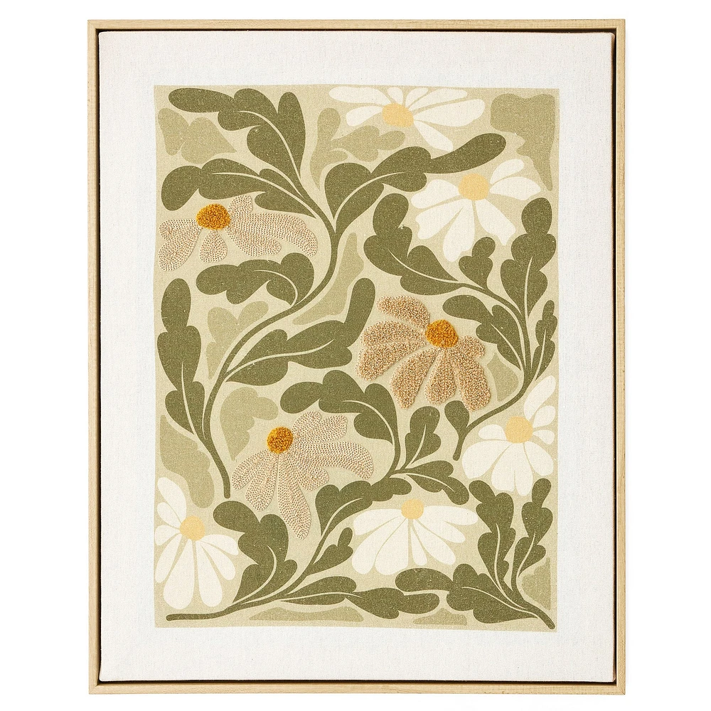 Toile brodée - Marguerites
