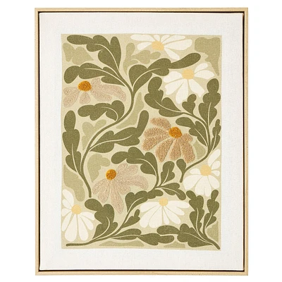 Toile brodée - Marguerites