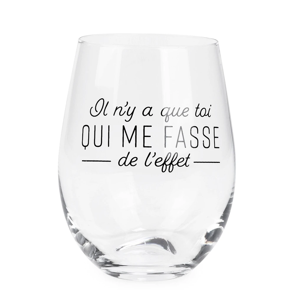 Verre à vin sans pied - Il n'y a que toi