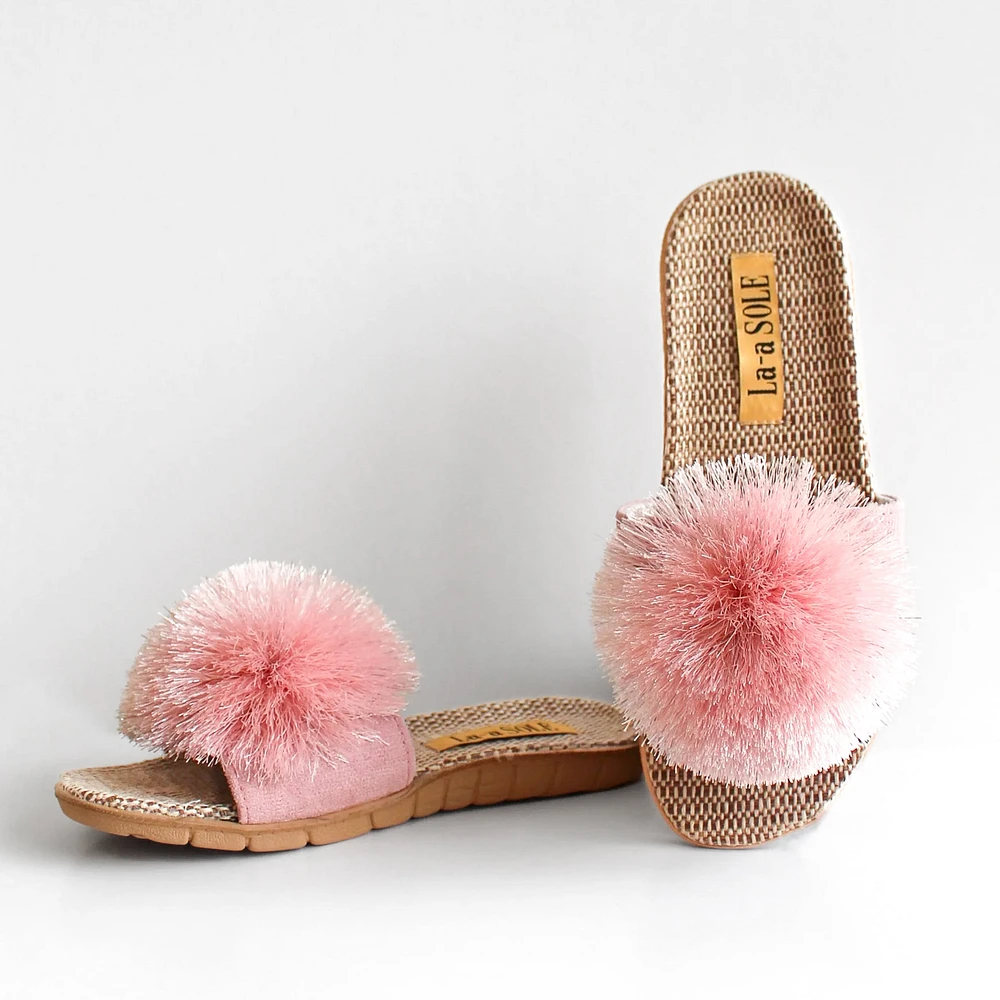 Pompon sandals - Pink