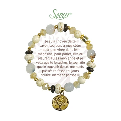 Message bracelet "soeur" - Gold
