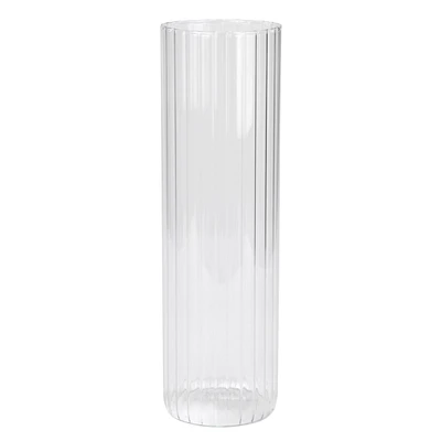 Vase clair à motif strié