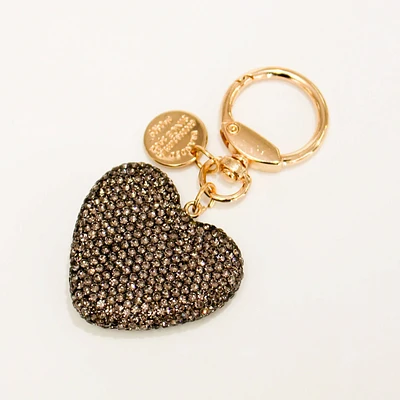 Breloque coeur - Noir & or