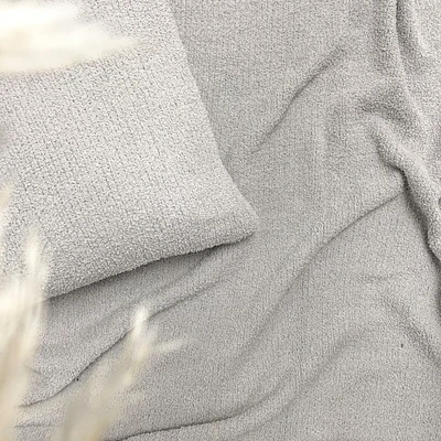 Deluxe knitted throw - Grey
