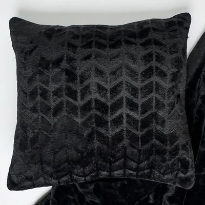 Coussin en peluche - Noir