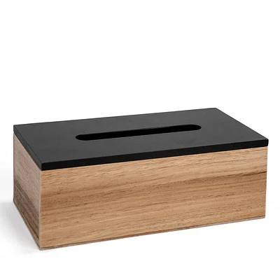 Boîte à mouchoirs - Bois & noir