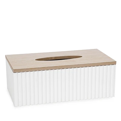 Boîte à mouchoir - Blanche & bois