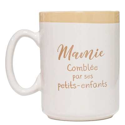 Tasse rustique beige - Mamie