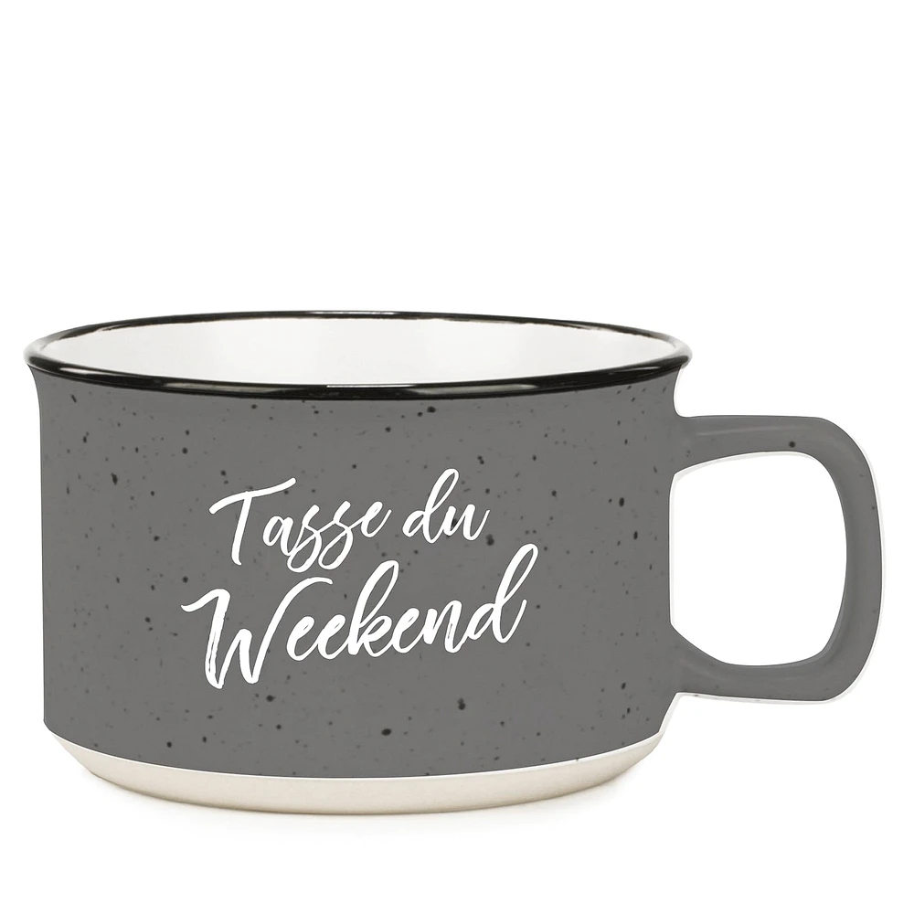 Tasse à café au lait grise - Weekend