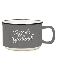 Tasse à café au lait grise - Weekend