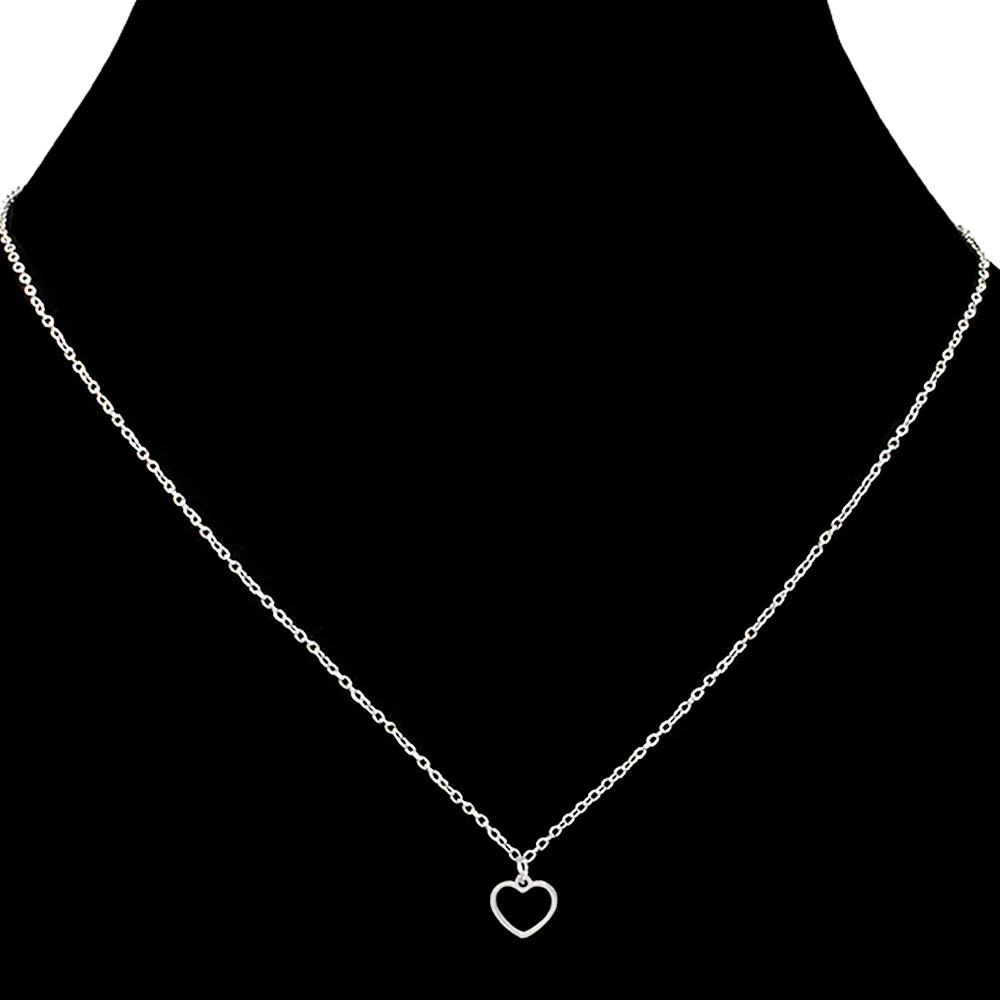 Heart pendant necklace - Silver