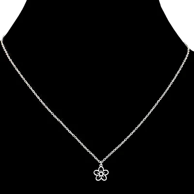 Collier fleur - Argent