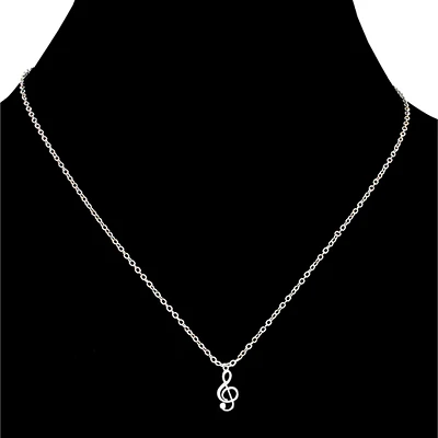 Collier note de musique - Argent