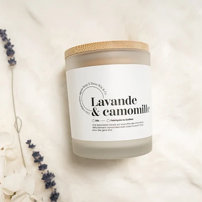 Candle 2 wicks - Lavender & chamomile