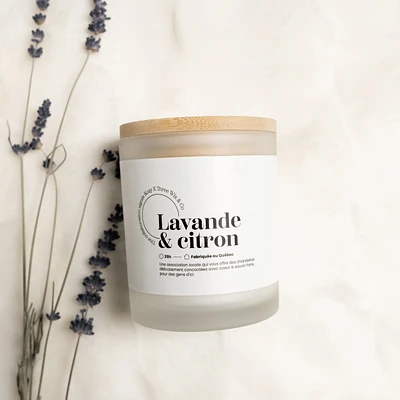 Chandelle 2 mèches - Lavande & citron