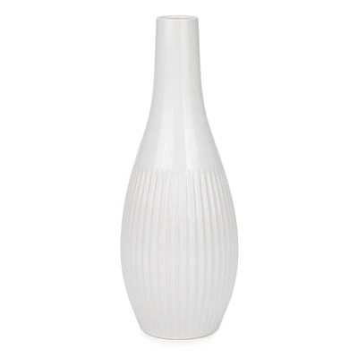 Vase blanc - Strié