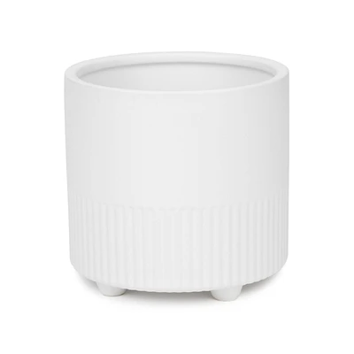 Standing white planter