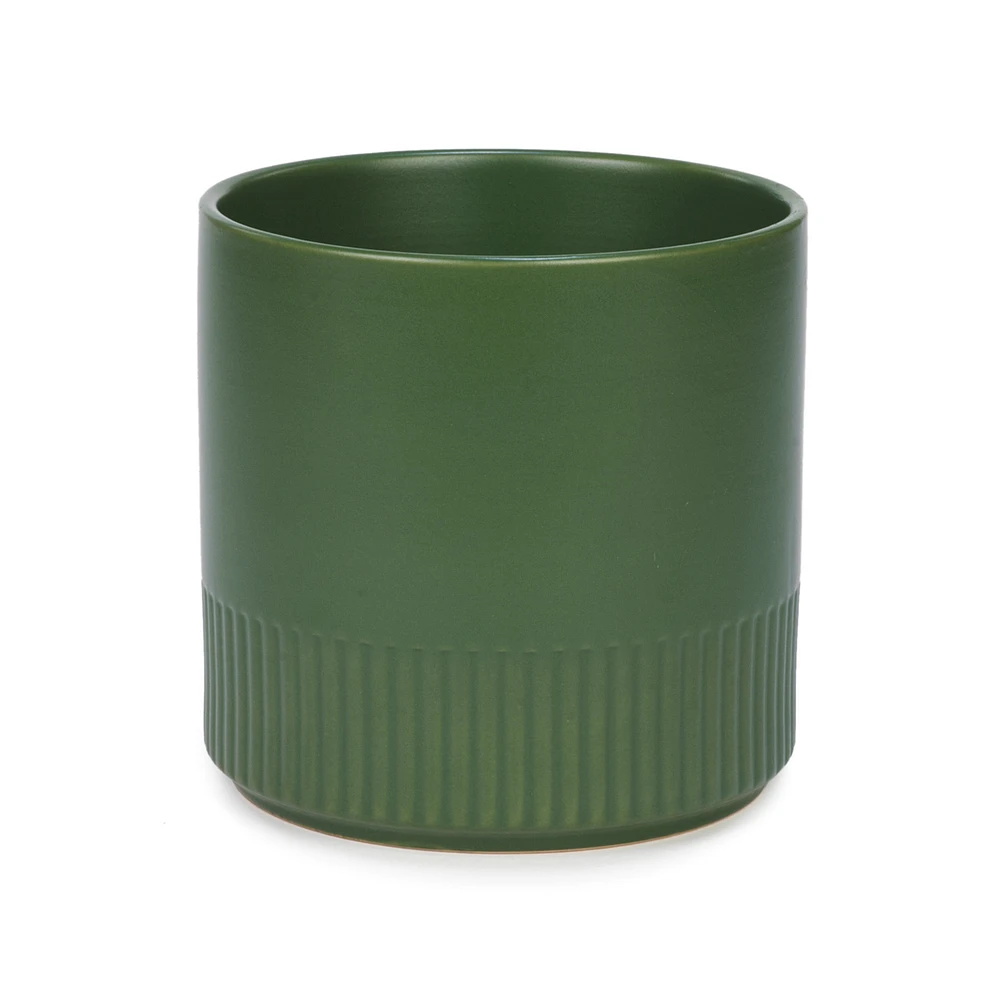 Green planter - Striated