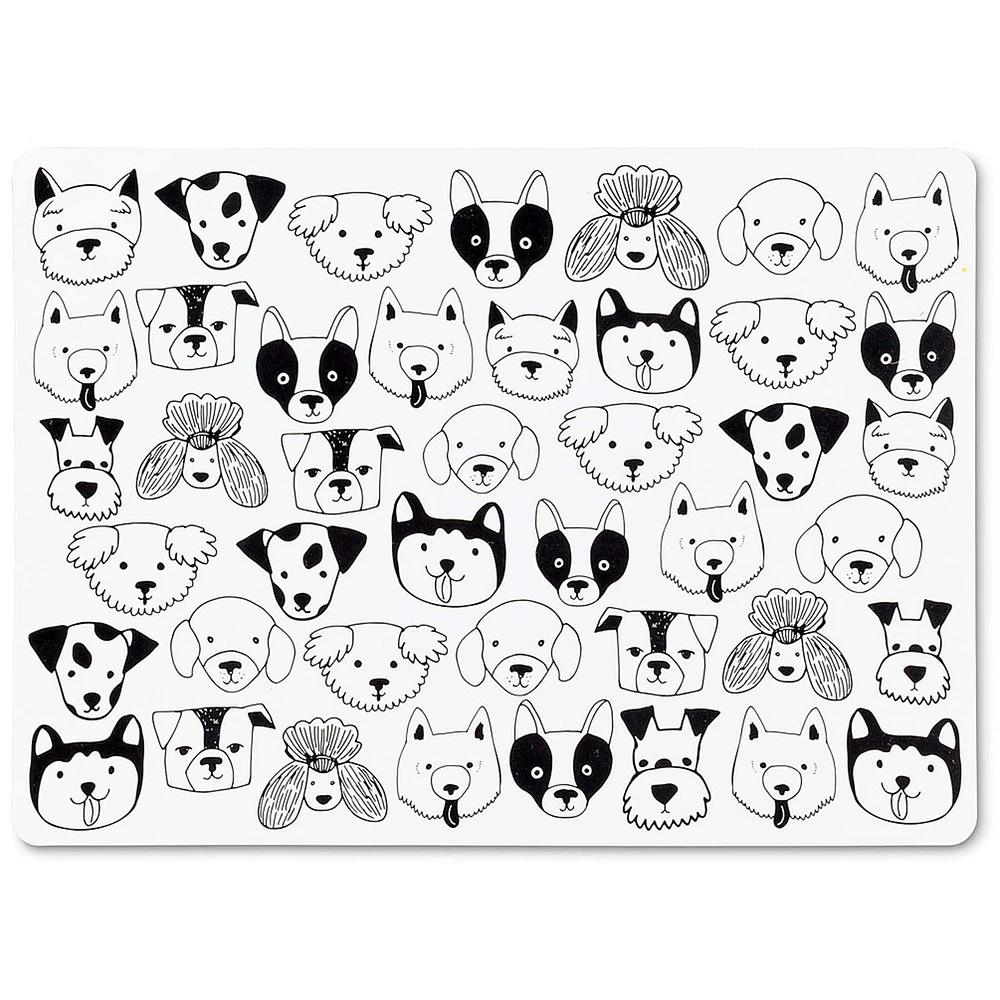Napperon - Visages de chiens