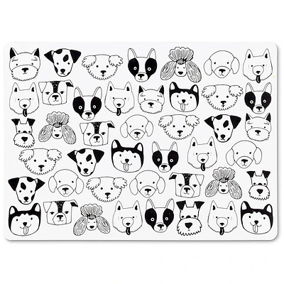 Napperon - Visages de chiens