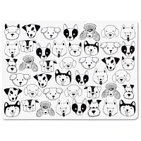 Napperon - Visages de chiens