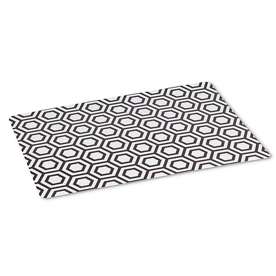 Hexagon and round placemat - Black and White